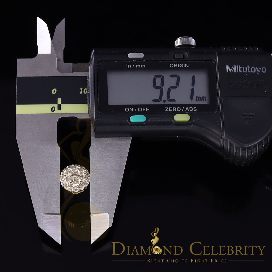 DiamondCelebritees 10K Real Yellow Gold w/Real 1.33 CT Diamond Men's/Women's Stud Earring