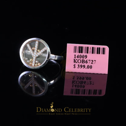 DiamondCelebritees Sterling 925 White Silver 0.30ct Round Cubic Zirconia Womens Ring Size 7