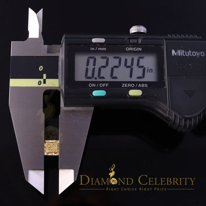 DiamondCelebritees 0.05ct Yellow Diamond 925 Sterling Silver For Men's / Women's Square Earrings
