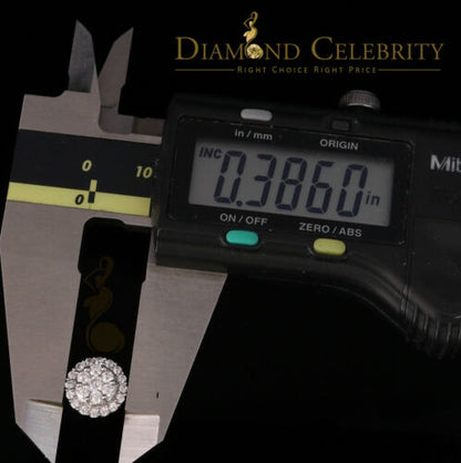DiamondCelebritees  925 Yellow Silver 1.96ct Cubic Zirconia Women's & Men's Hip Hop Round Earrings