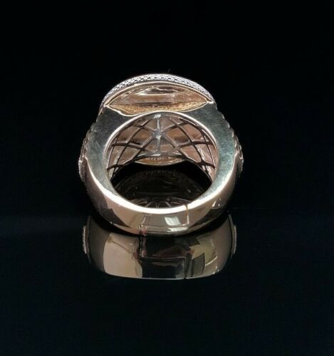 0.25 CT Diamond Men's Silver 925 Yellow Adjustable Masonic Ring From SZ 10 to 12
