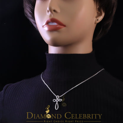 DiamondCelebritees White Charming Necklace 925 Sterling Silver Pendant with 3.41ct Cubic Zirconia