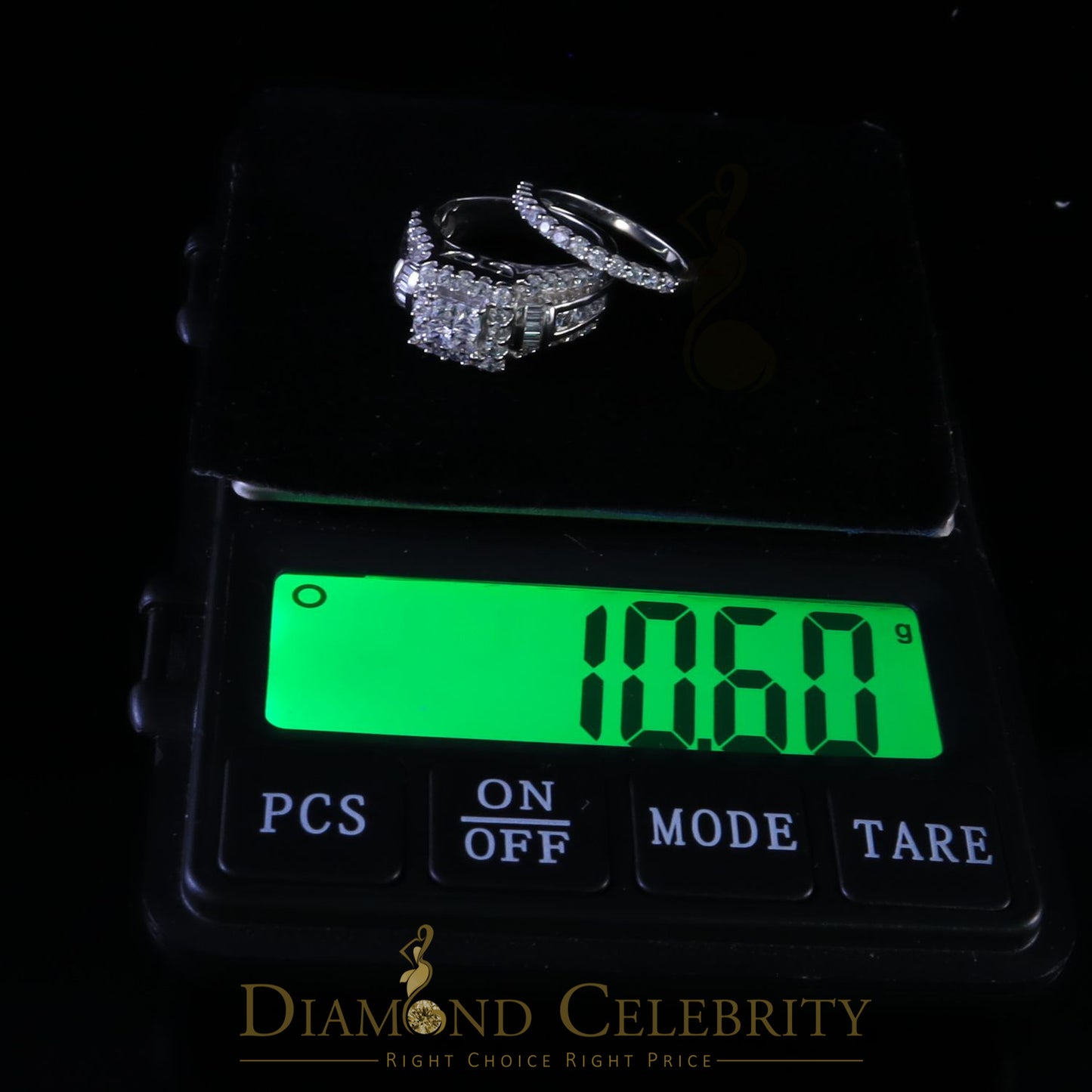 DiamondCelebritees 925 Sterling White 5.00ct Cubic Zirconia Silver Wedding Fashion Womens Ring SZ 7