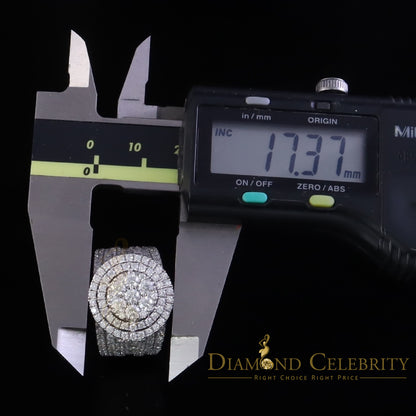 DiamondCelebritees 925 Silver Moissanite Cluster Stone Shape White 4.00ct VVS 'D' Rings SZ 8 Men's