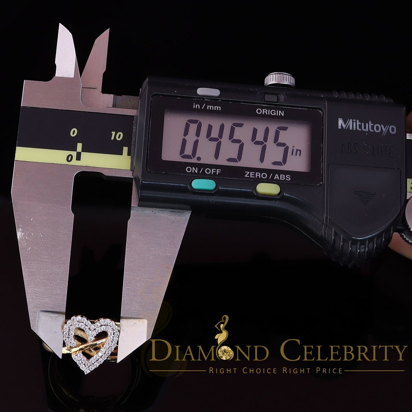 DiamondCelebritees 925 Silver 0.52ct Shiny Cubic Zirconia Yellow Heart Engagement Womens Ring SZ 7