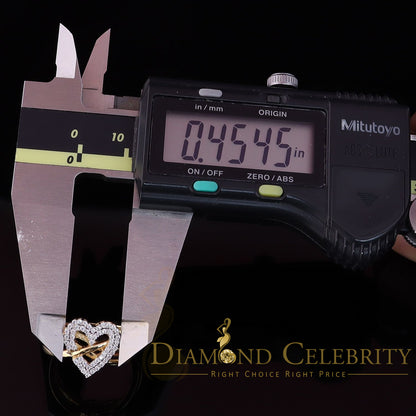 DiamondCelebritees 925 Silver 0.52ct Shiny Cubic Zirconia Yellow Heart Engagement Womens Ring SZ 7