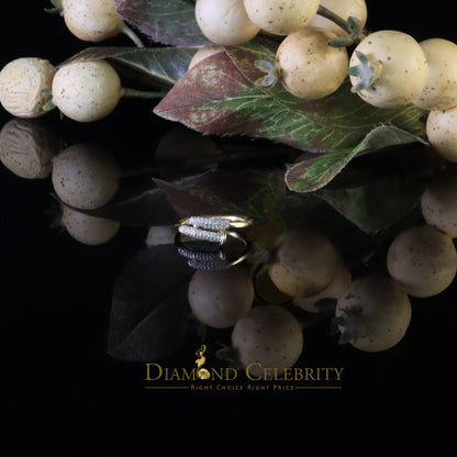 DiamondCelebritees 0.52ct Cubic Zirconia Yellow Sterling Silver Men's/ Women Engagement Ring Size 8