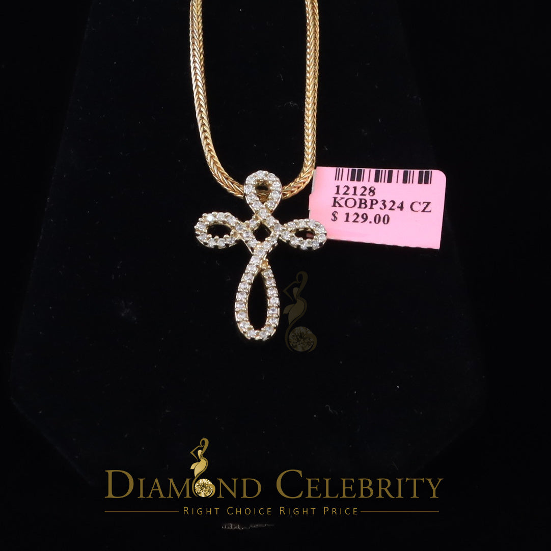 DiamondCelebritees Diamond Celebrity Yellow Sterling Silver Fashion Pendant 3.41ct Cubic Zirconia