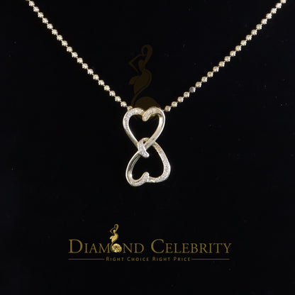 DiamondCelebritees 925 Sterling Yellow Silver Heart Fashion Pendant with 0.00ct Cubic Zirconia
