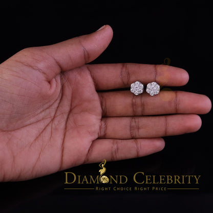 DiamondCelebritees  1.50ct Cubic Zirconia 925 White Silver Sterling Hip Hop Floral Women's Earrings