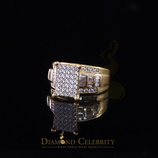DiamondCelebritees 925 Yellow 2.25ct Cubic Zirconia Silver Cinderella Engagement Woman's Ring SZ 6