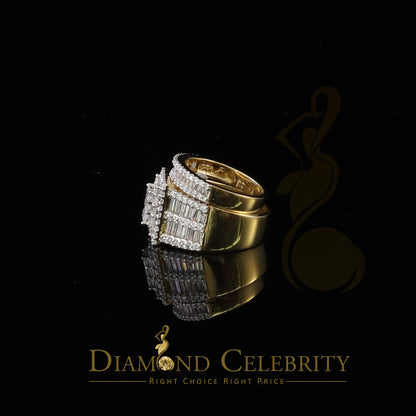 DiamondCelebritees 925 Sterling Yellow Silver Square 5.0ct Cubic Zirconia Bridal Womens Ring Size 7