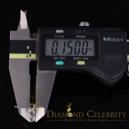 DiamondCelebritees  White 0.35ct Cubic Zirconia 925 Silver Men's & Women's Fleur de Lis Earrings