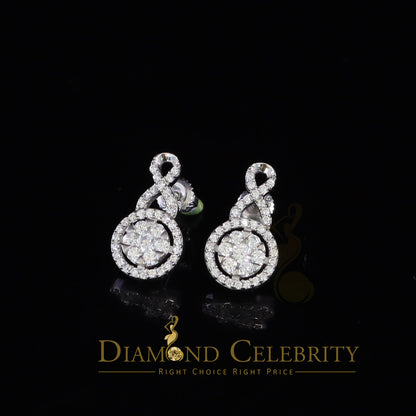 DiamondCelebritees  Men's /Women's Hip Hop White925 1.50ct Silver Screw Back CZ stud Earring