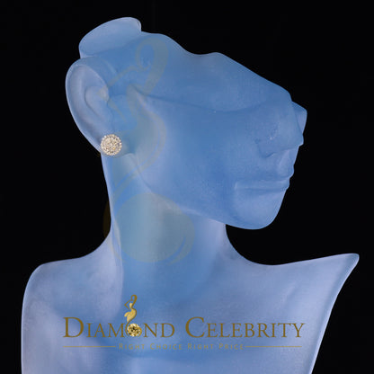 DiamondCelebritees 10K Real White Gold w/ Real 0.50CT Diamond Men's/Women's Stud Round Earring