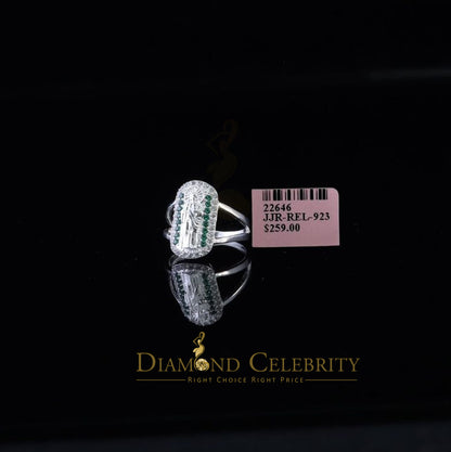 DiamondCelebritees Religious White 925 Sterling Silver Cubic Zirconia St. Jude Women's Ring Size 8