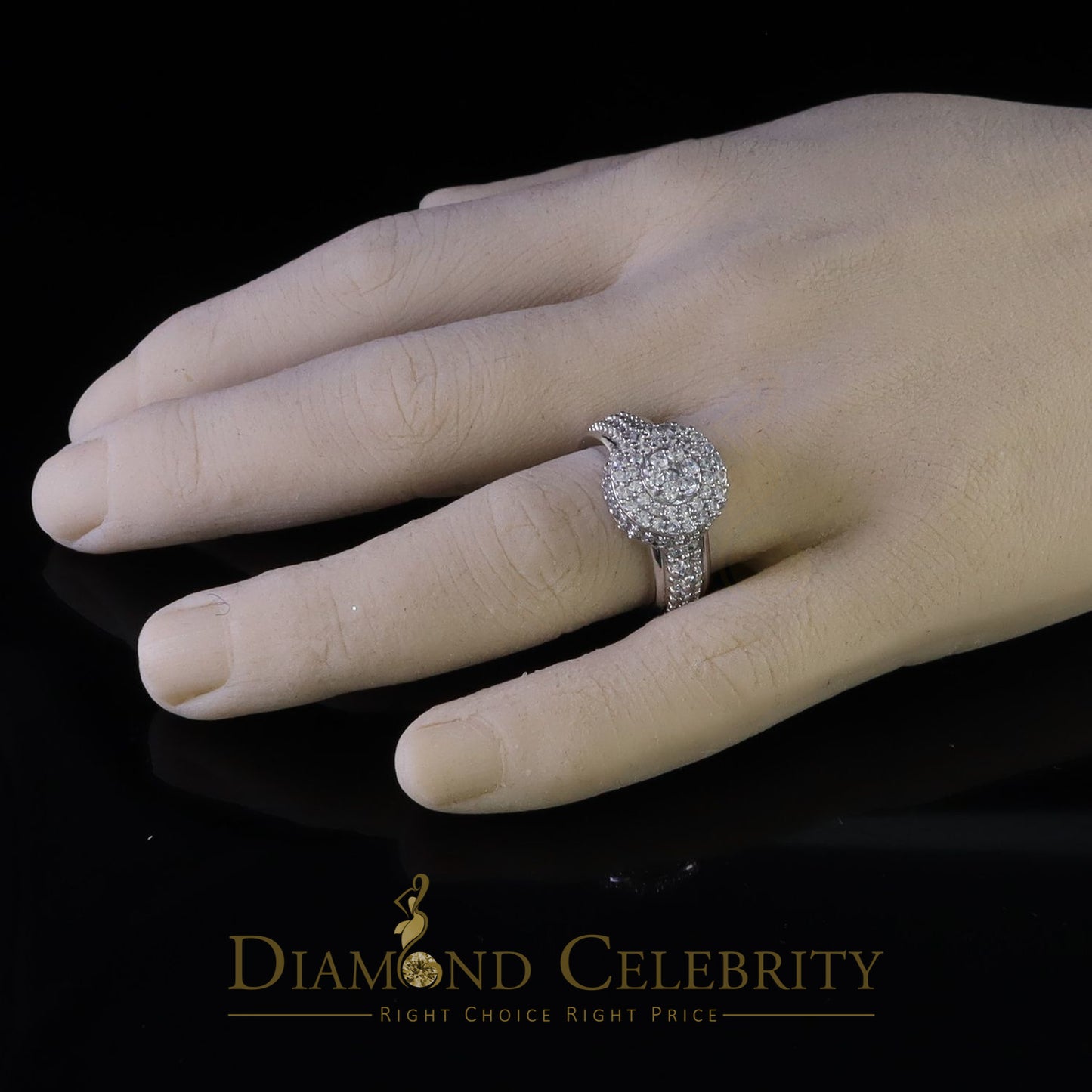 DiamondCelebritees White Cubic Zirconia 5.20ct Hip Hop Rapper Engagement Rings For Men Size 10