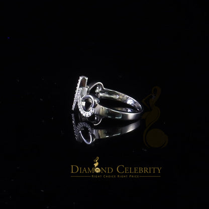 DiamondCelebritees Diamond Celebrity 0.50ct Cubic Zirconia White Silver Womens Hearts Ring Size 8