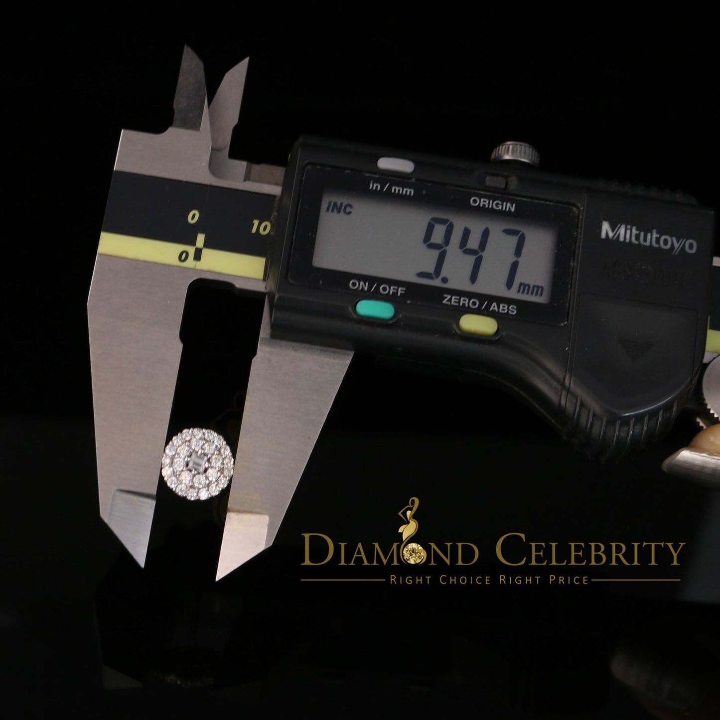 DiamondCelebritees  925 Sterling White Silver 1.86ct Cubic Zirconia Round Women's Stud Earrings