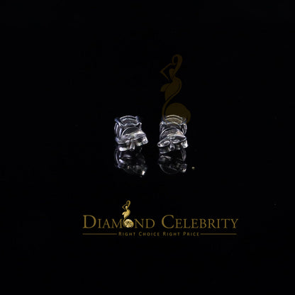 Diamondcelebritees 2.00ct VVS 'D' Moissanite For Men's/Womens Silver White Round Stud Earrings