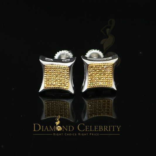 DiamondCelebritees 0.15ct Diamond 925 Sterling Silver White Kite Stud Earring For Men's & Women's
