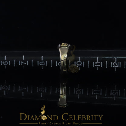 DiamondCelebritees 8.10ct Yellow Silver Oval Cubic Zirconia Men's Adjustable Ring From SZ 9 to 11