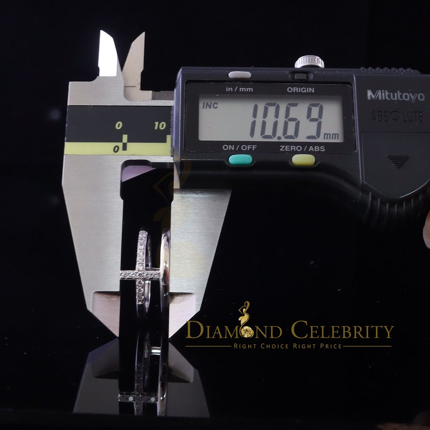 DiamondCelebritees 925 Sterling White Silver 0.20ct Cubic Zirconia Cross Shape Womens Ring Size 6.5