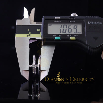 DiamondCelebritees 925 Sterling White Silver 0.20ct Cubic Zirconia Cross Shape Womens Ring Size 6.5