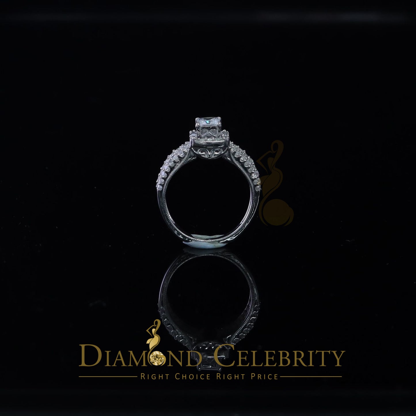 DiamondCelebritees 925 Sterling White Silver 2.50ct Cubic Zirconia Square Wedding Women's Ring SZ 7