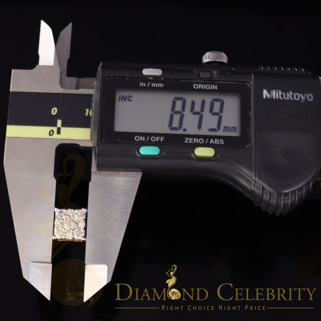 DiamondCelebritees 10K Real Yellow Gold with Real 1.50ct Diamonds Square Stud Earrings