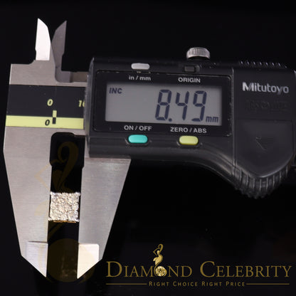DiamondCelebritees 10K Real Yellow Gold with Real 1.50ct Diamonds Square Stud Earrings