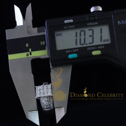 DiamondCelebritees 925 White Silver Square 1.10ct Cubic Zirconia Engagement Womens Ring Size 6.5