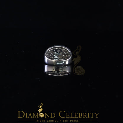 DiamondCelebritees Men's 925 Sterling White Silver Octagon 1.50ct Cubic Zirconia Ring Size 12