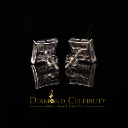 DiamondCelebritees  925 White Sterling Silver 2.44ct Cubic Zirconia Women's Hip Hop Kite Earrings