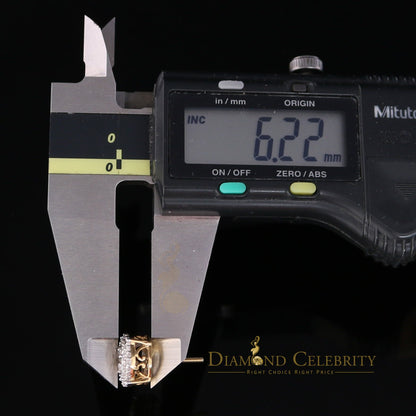 DiamondCelebritees 10K Real Yellow Gold with 0.80CT Real Diamond Men's/Women's Stud Earrings