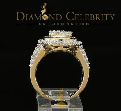 DiamondCelebritees 925 Sterling Silver Yellow Cubic Zirconia 5.0ct Oval Engagement Womens Ring SZ 7