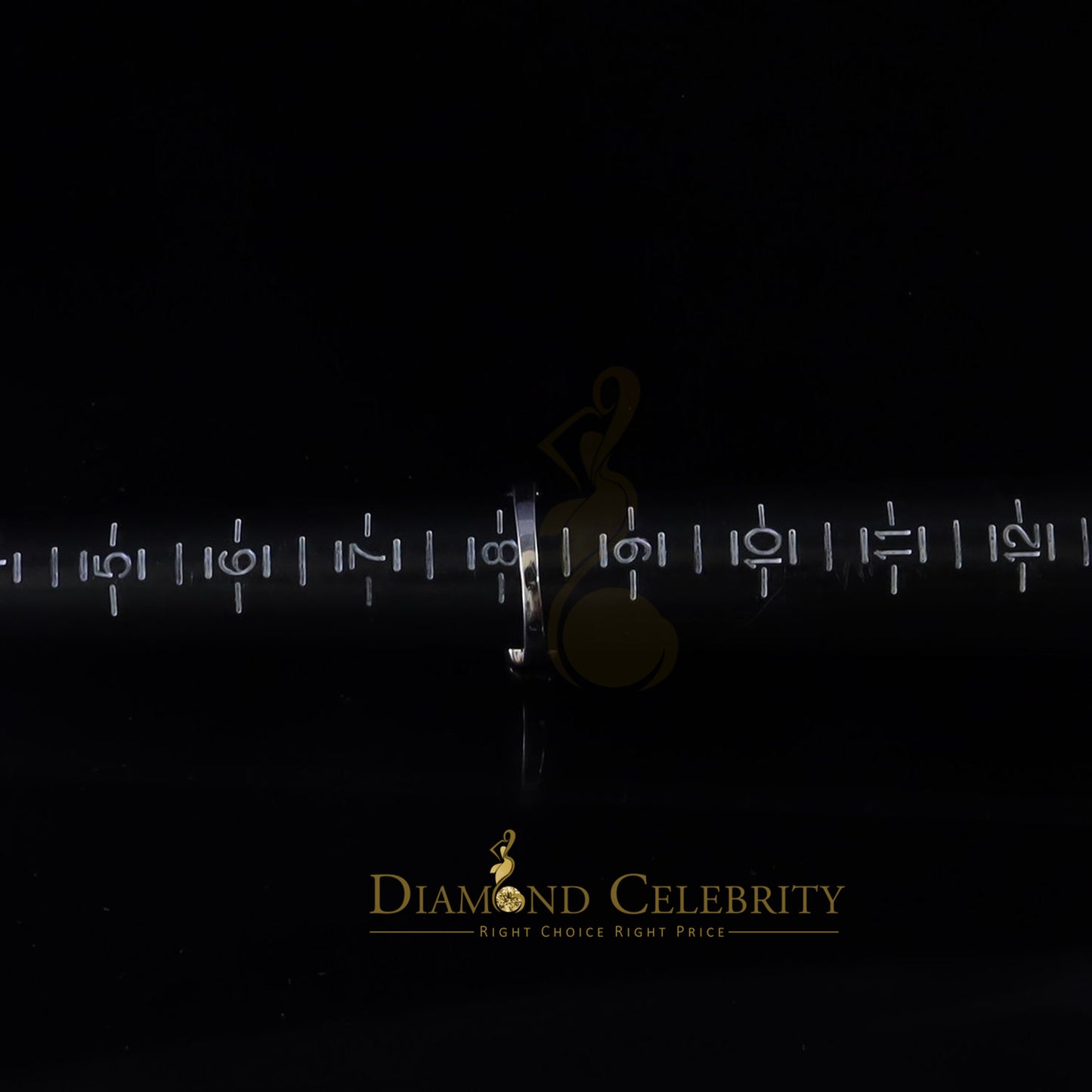 DiamondCelebritees Diamond Celebrity 0.50ct Cubic Zirconia White Silver Womens Hearts Ring Size 8