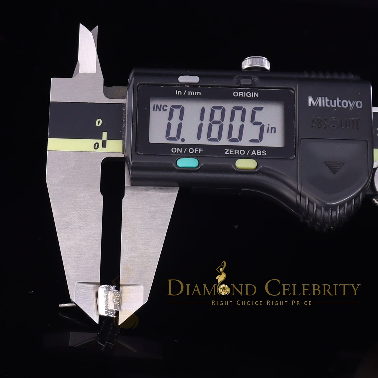 DiamondCelebritees  925 White Sterling Silver 0.74ct Cubic Zirconia Square Women's Stud Earrings