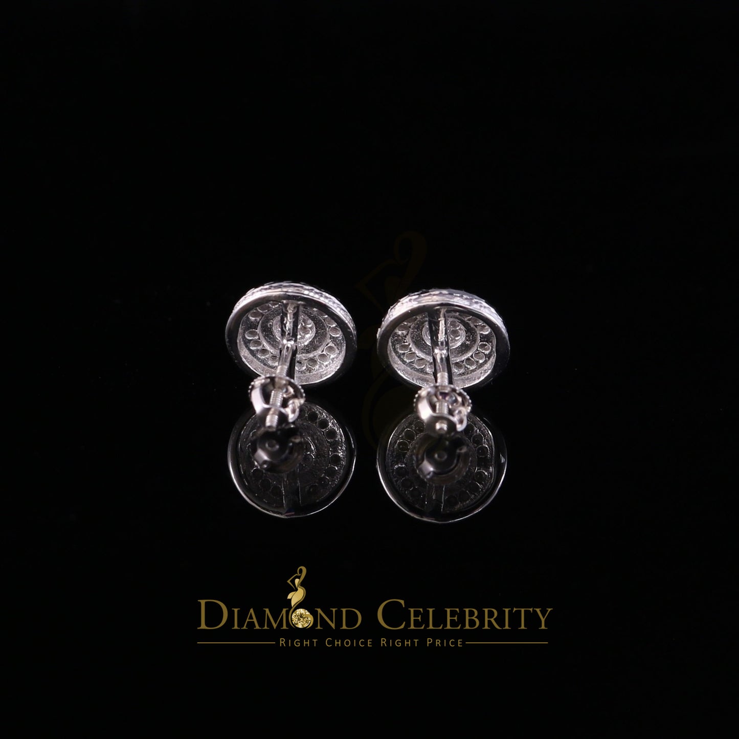 DiamondCelebritees 0.15ct Diamond 925 Sterling Silver White Round Earrings For Men 's / Women's