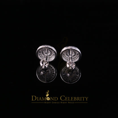 DiamondCelebritees 0.15ct Diamond 925 Sterling Silver White Round Earrings For Men 's / Women's