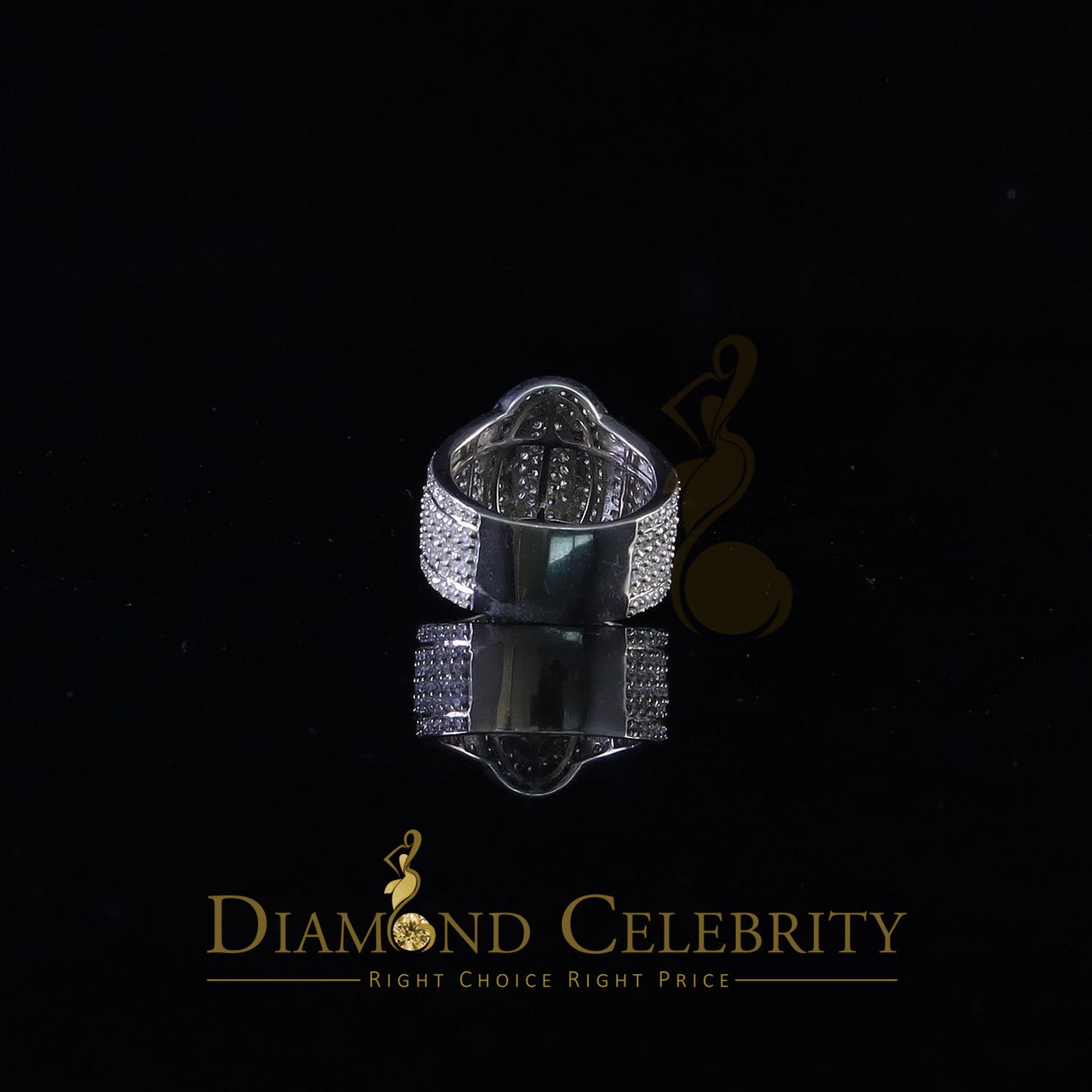 DiamondCelebritees 925 Silver White 7.50ct Cubic Zirconia Oval Engagement Men's Ring Size 9.5