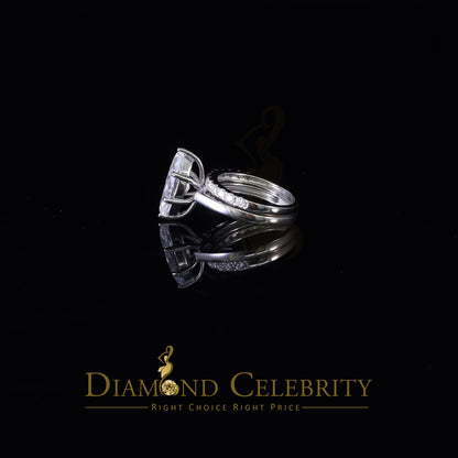 DiamondCelebritees 925 Silver Mens/ Women Bridal Ring Marquise Shape Size 8 White 5.00ct Moissanite