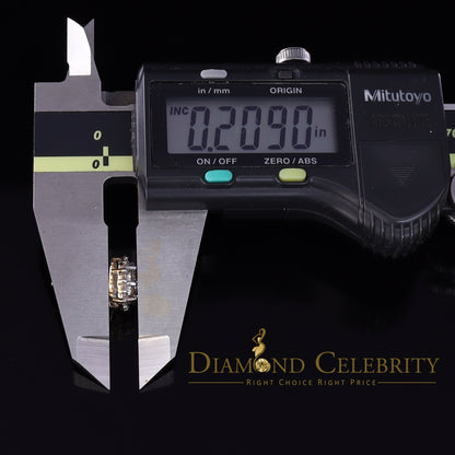 DiamondCelebritees 10K Real Yellow Gold w/Real 1.66 CT Diamond Men's/Women's Stud Earring