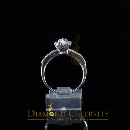 DiamondCelebritees  Diamond Celebrity 925 White Sterling Silver 129 Cubic Zirconia Bridal Ring SZ 8