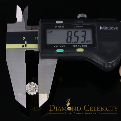 DiamondCelebritees 10K Real Yellow Gold with 0.66CT Real Diamond Men's/Women's Stud Earrings