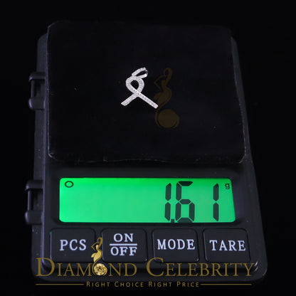 DiamondCelebritees White Ribbon Shape Pendant 925 Sterling Silver with 0.26ct Cubic Zirconia stone
