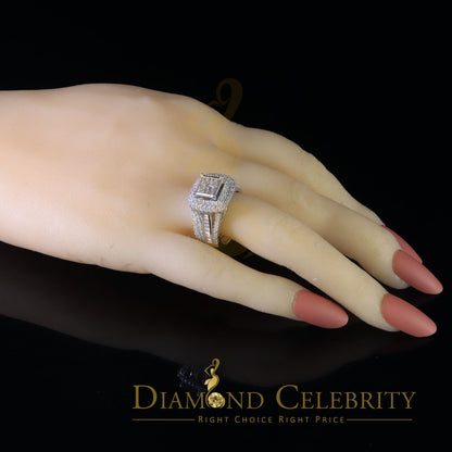 DiamondCelebritees 925 Sterling White Silver Shiny Cubic Zirconia 4.90 ct Bridal Womens Ring Size7