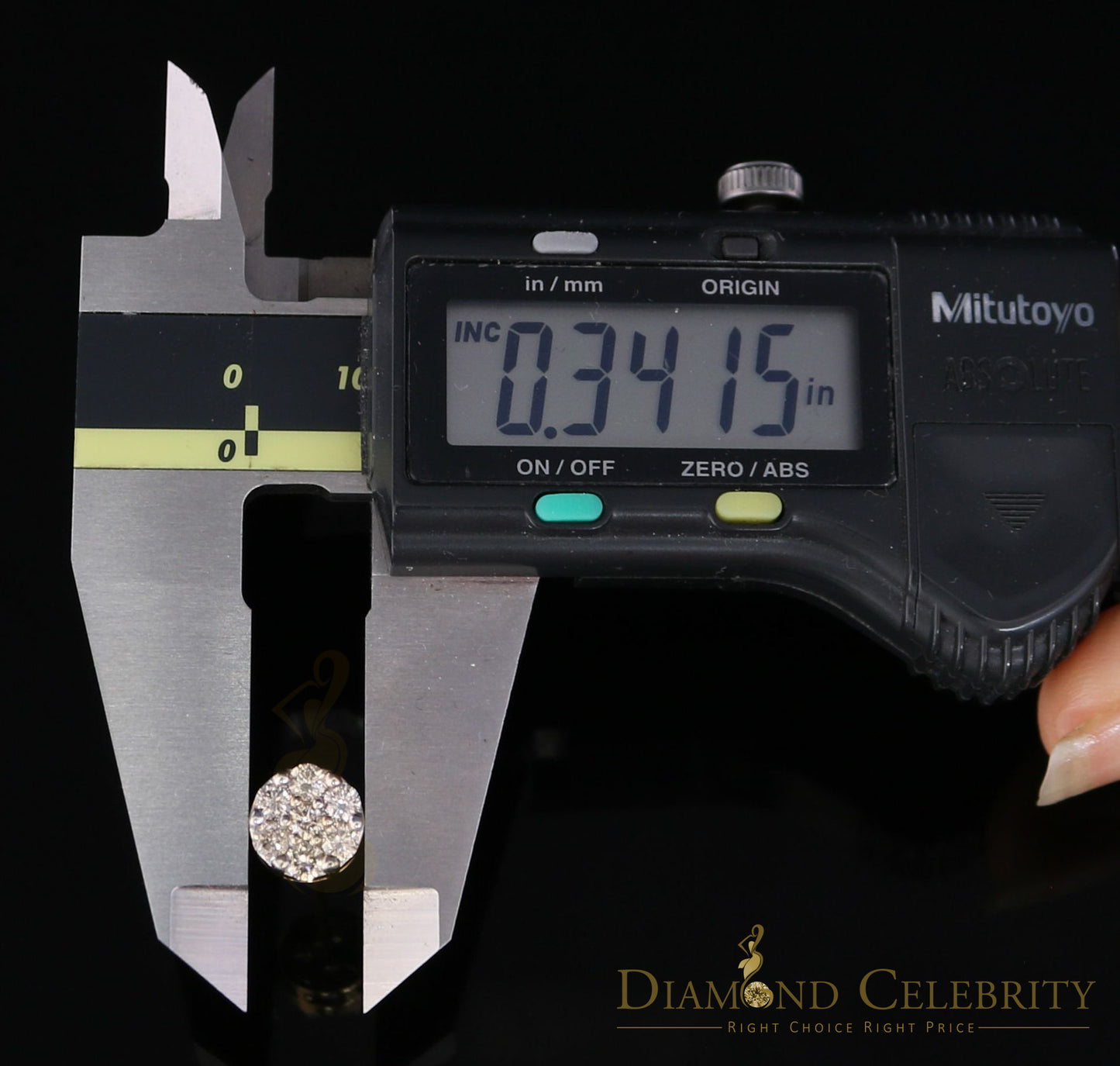 DiamondCelebritees 1.25CT Real Diamond with 10K Real Yellow Gold Men's/Women's Stud Earrings