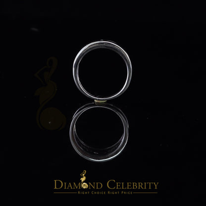 DiamondCelebritees 925 White Silver Round-Shaped 0.66 ct Cubic Zirconia Engagement Womens Ring SZ 7