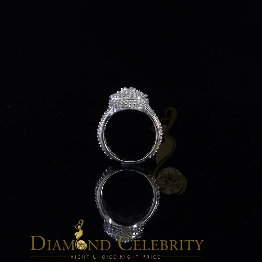 DiamondCelebritees Sterling White Silver Round-Shaped 4.75ct Cubic Zirconia Mens/Womens Ring Size 8